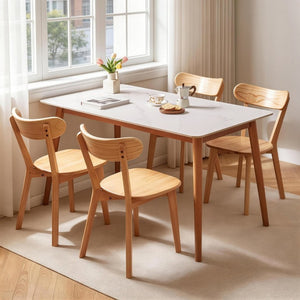 English Elm 2 Solid Rubberwood Dining Chairs Dark Walnut Curved Back Bistro Kitchen Set W5368P531830