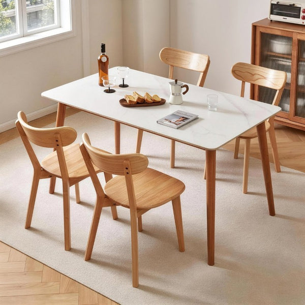 English Elm 2 Solid Rubberwood Dining Chairs Dark Walnut Curved Back Bistro Kitchen Set W5368P531830
