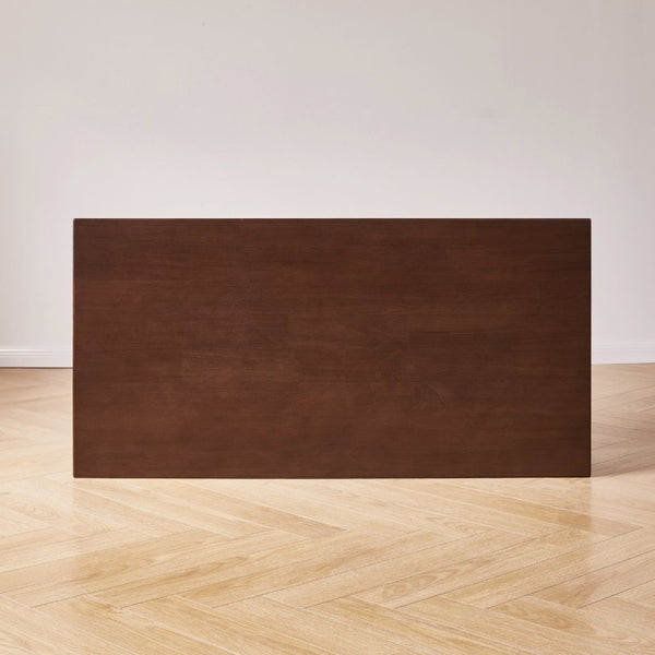 English Elm Solid Rubberwood Rectangular Coffee Table with Open Shelf Mid-Century Angled Legs Living Room W5368P538338