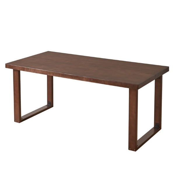 English Elm 180Cm Solid Walnut Rectangular Dining Table Mid Century Modern Seats Six with Tapered Legs W5368P538352