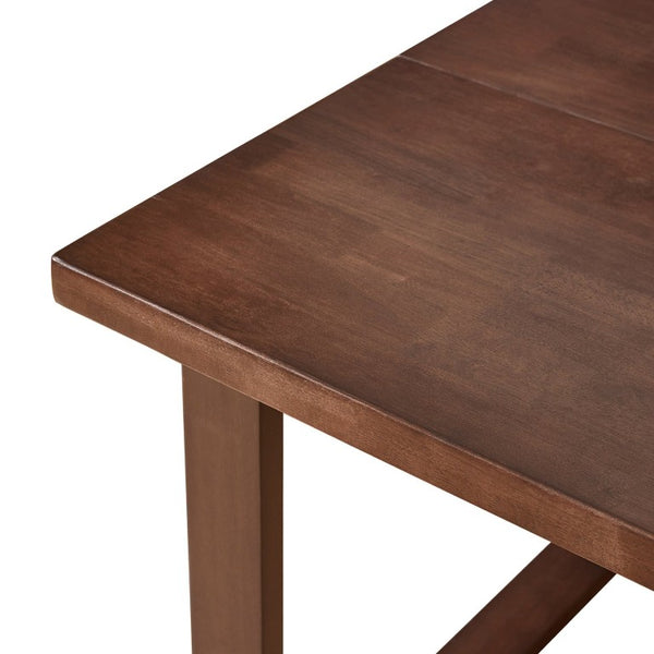 English Elm 180Cm Solid Walnut Rectangular Dining Table Mid Century Modern Seats Six with Tapered Legs W5368P538352
