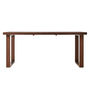 English Elm 180Cm Solid Walnut Rectangular Dining Table Mid Century Modern Seats Six with Tapered Legs W5368P538352