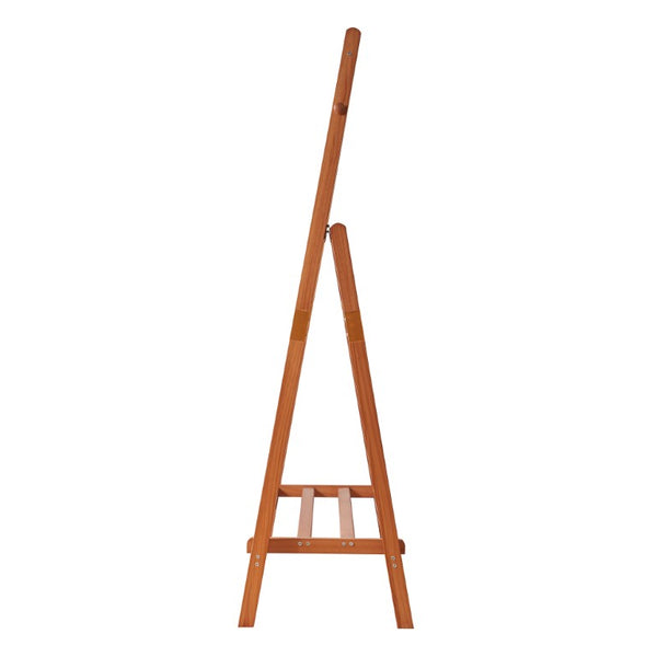 English Elm Heavy‑duty Solid Pine A-Frame Clothes Rack with Bottom Shelf and Side Hooks for Bedroom Cherry W5368P553507