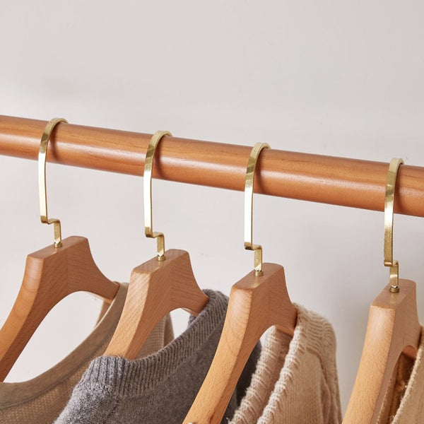 English Elm Heavy‑duty Solid Pine A-Frame Clothes Rack with Bottom Shelf and Side Hooks for Bedroom Cherry W5368P553507