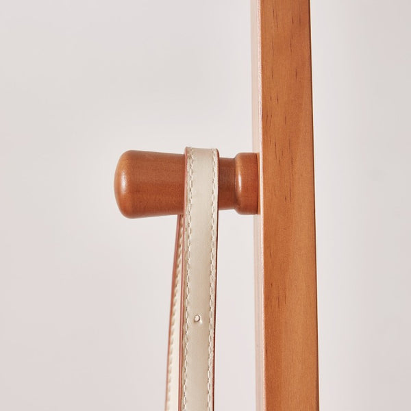 English Elm Heavy‑duty Solid Pine A-Frame Clothes Rack with Bottom Shelf and Side Hooks for Bedroom Cherry W5368P553507