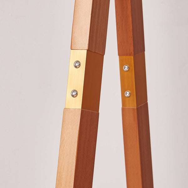 English Elm Heavy‑duty Solid Pine A-Frame Clothes Rack with Bottom Shelf and Side Hooks for Bedroom Cherry W5368P553507