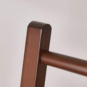 English Elm Heavy‑duty Solid Pine A-Frame Clothes Rack with Bottom Shelf and Side Hooks for Bedroom Walnut W5368P553508