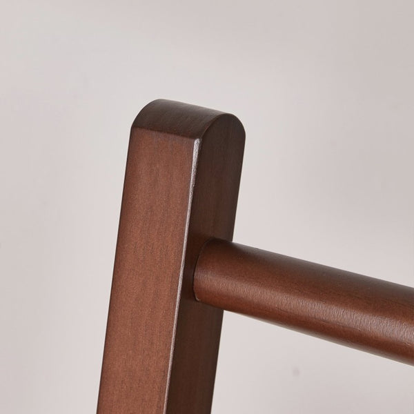 English Elm Heavy‑duty Solid Pine A-Frame Clothes Rack with Bottom Shelf and Side Hooks for Bedroom Walnut W5368P553508