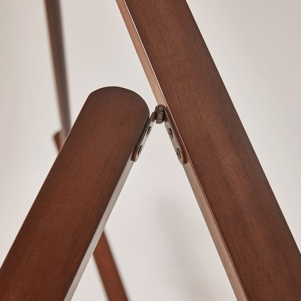 English Elm Heavy‑duty Solid Pine A-Frame Clothes Rack with Bottom Shelf and Side Hooks for Bedroom Walnut W5368P553508