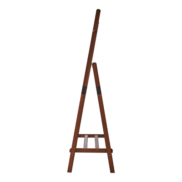 English Elm Heavy‑duty Solid Pine A-Frame Clothes Rack with Bottom Shelf and Side Hooks for Bedroom Walnut W5368P553508