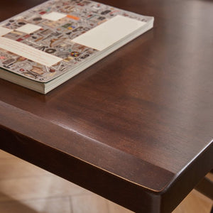 English Elm Solid Walnut Wood 63 Inch Dual Workstation Desk with Industrial Matte Black Frame W5368S00002