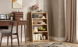 English Elm Wooden Walnut Corner Bookcase Modular L-Shaped Shelving Unit for Living Room Study White + Light Oak W5379P501962