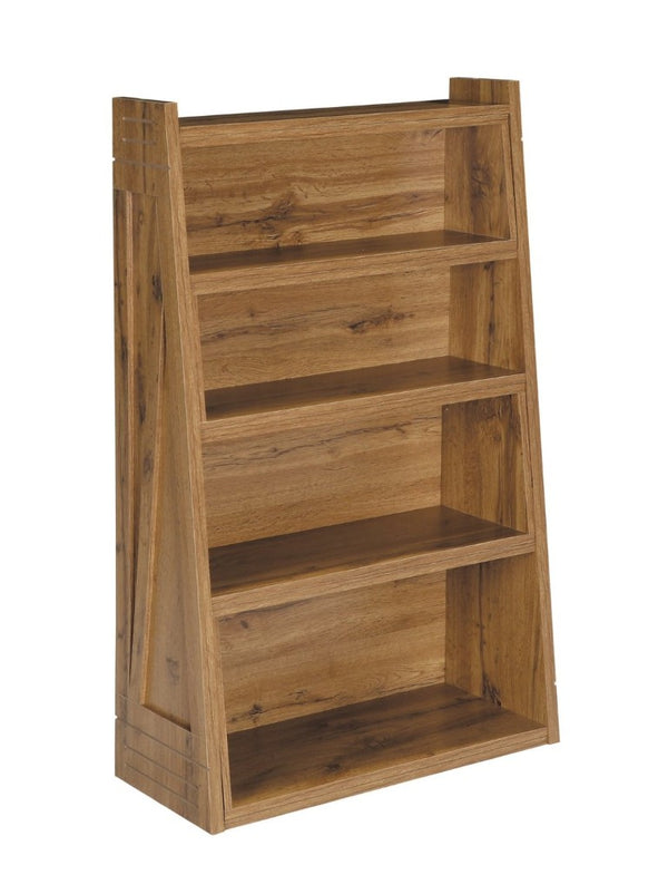 English Elm Wooden Walnut Corner Bookcase Modular L-Shaped Shelving Unit for Living Room Study White + Light Oak W5379P501962
