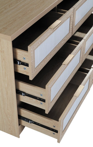 English Elm Royal Oak Two-Tone Six Drawer Dresser Farmhouse Nordic Wood Bedroom Storage W5379P503736