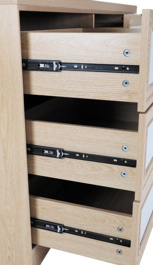 English Elm Royal Oak Two-Tone Six Drawer Dresser Farmhouse Nordic Wood Bedroom Storage W5379P503736