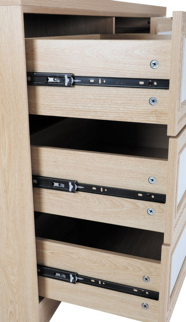 English Elm Royal Oak Two-Tone Six Drawer Dresser Farmhouse Nordic Wood Bedroom Storage W5379P503736