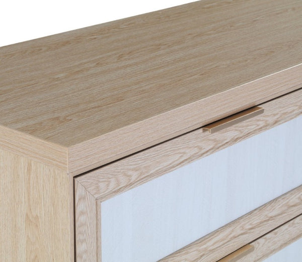 English Elm Royal Oak Two-Tone Six Drawer Dresser Farmhouse Nordic Wood Bedroom Storage W5379P503736