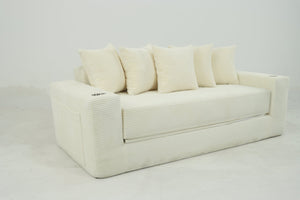 English Elm 76 Inch Convertible Sleeper Sofa Fold Flat Guest Bed for Studios and Small Spaces W5385P433280