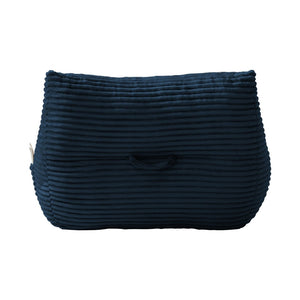 English Elm Bean Bag Chair with Armrests Shredded Foam Fill Oversized Lounge Seat and Ottoman Set Blue W5385P502046
