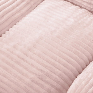 English Elm Bean Bag Chair with Armrests Shredded Foam Fill Oversized Lounge Seat and Ottoman Set Pink W5385P502050