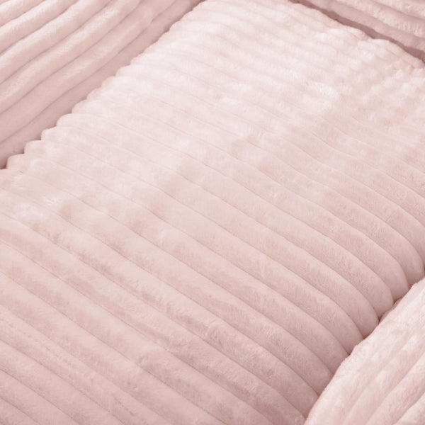 English Elm Bean Bag Chair with Armrests Shredded Foam Fill Oversized Lounge Seat and Ottoman Set Pink W5385P502050