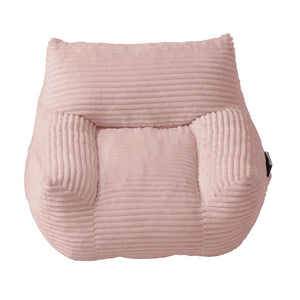 English Elm Bean Bag Chair with Armrests Shredded Foam Fill Oversized Lounge Seat and Ottoman Set Pink W5385P502050