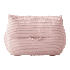 English Elm Bean Bag Chair with Armrests Shredded Foam Fill Oversized Lounge Seat and Ottoman Set Pink W5385P502050