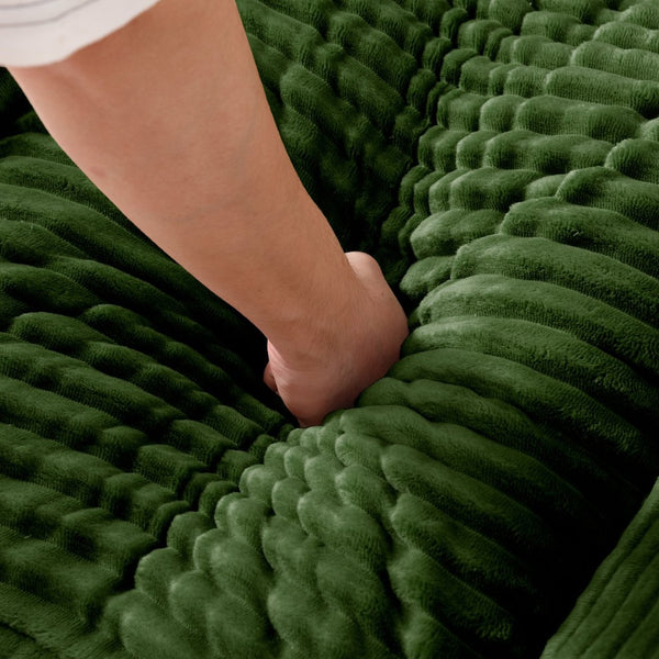English Elm Bean Bag Chair with Armrests Shredded Foam Fill Oversized Lounge Seat and Ottoman Set Green W5385P502051
