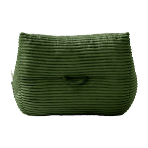 English Elm Bean Bag Chair with Armrests Shredded Foam Fill Oversized Lounge Seat and Ottoman Set Green W5385P502051