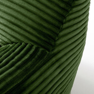 English Elm Bean Bag Chair with Arms Shredded Foam Lounge Seat and Ottoman for Adults Green W5385P504042