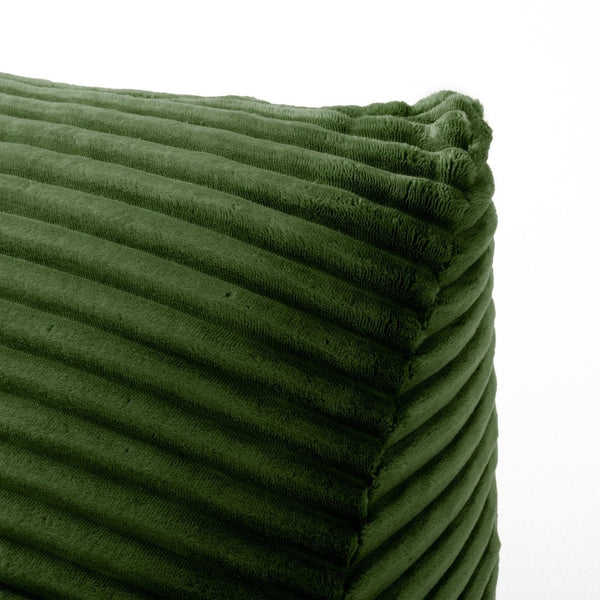 English Elm Bean Bag Chair with Arms Shredded Foam Lounge Seat and Ottoman for Adults Green W5385P504042
