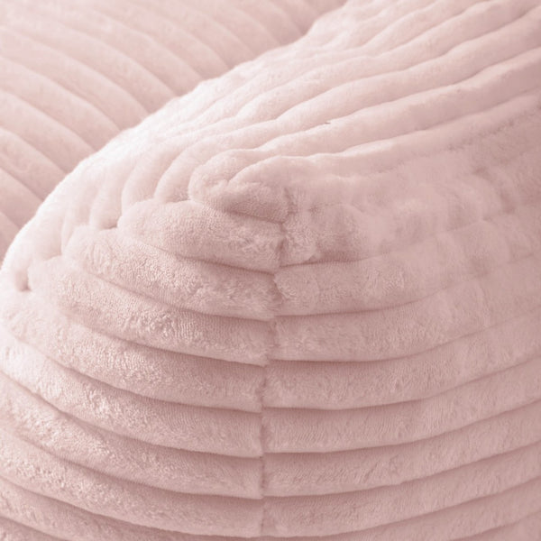 English Elm Bean Bag Chair with Arms Shredded Foam Lounge Seat and Ottoman for Adults Pink W5385P504048