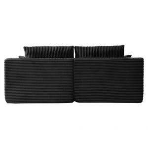 English Elm 83 Inch Oversized Double Chaise Foam Lounge Sofa for Living Room or Bedroom Relaxing W5385P511453