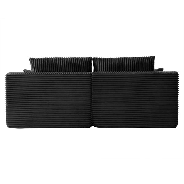 English Elm 83 Inch Oversized Double Chaise Foam Lounge Sofa for Living Room or Bedroom Relaxing W5385P511453