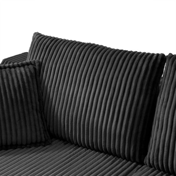English Elm 83 Inch Oversized Double Chaise Foam Lounge Sofa for Living Room or Bedroom Relaxing W5385P511453