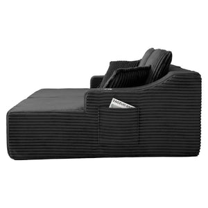 English Elm 83 Inch Oversized Double Chaise Foam Lounge Sofa for Living Room or Bedroom Relaxing W5385P511453