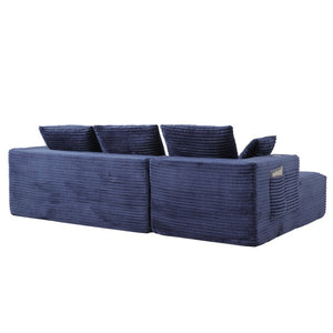 English Elm 95''Modular Corduroy L-Shaped Sectional Sofa Frameless Four Seat Lounge for Living Room W5385P541220