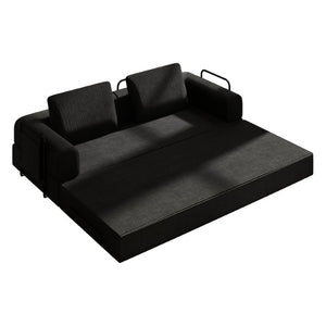 English Elm 78 Inch Corduroy Convertible Sleeper Sofa Fully Assembled Futon for Studio or Guest Room W5385P596689