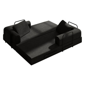 English Elm 78 Inch Corduroy Convertible Sleeper Sofa Fully Assembled Futon for Studio or Guest Room W5385P596689