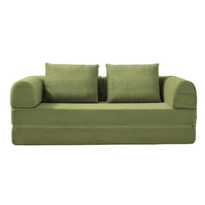 English Elm 78 Inch Corduroy Futon Sleeper Sofa Ships Assembled for Apartments and Dorm Rooms W5385P603536