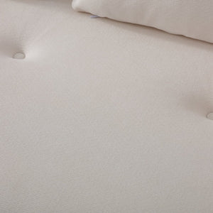 English Elm 2-In-1 Foldable Chenille Sofa Bed with High Density Foam for Modern Living Rooms White W5385P607781