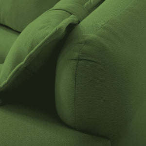 English Elm 2-In-1 Foldable Chenille Sofa Bed with High Density Foam for Modern Living Rooms Green W5385P607782