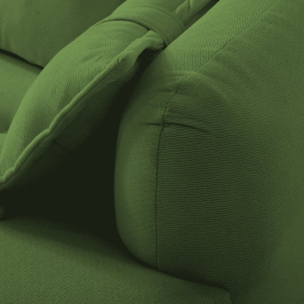 English Elm 2-In-1 Foldable Chenille Sofa Bed with High Density Foam for Modern Living Rooms Green W5385P607782