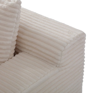 English Elm Modular U-shaped Sectional Sofa with Chenille Upholstery and Memory Foam Deep Seat White W5385S00007