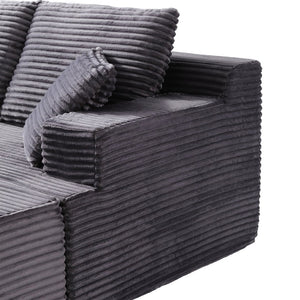 English Elm Modular U-shaped Sectional Sofa with Chenille Upholstery and Memory Foam Deep Seat Gray W5385S00009
