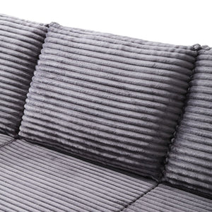 English Elm Modular U-shaped Sectional Sofa with Chenille Upholstery and Memory Foam Deep Seat Gray W5385S00009