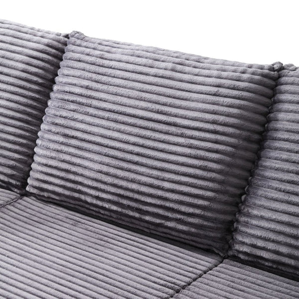 English Elm Modular U-shaped Sectional Sofa with Chenille Upholstery and Memory Foam Deep Seat Gray W5385S00009