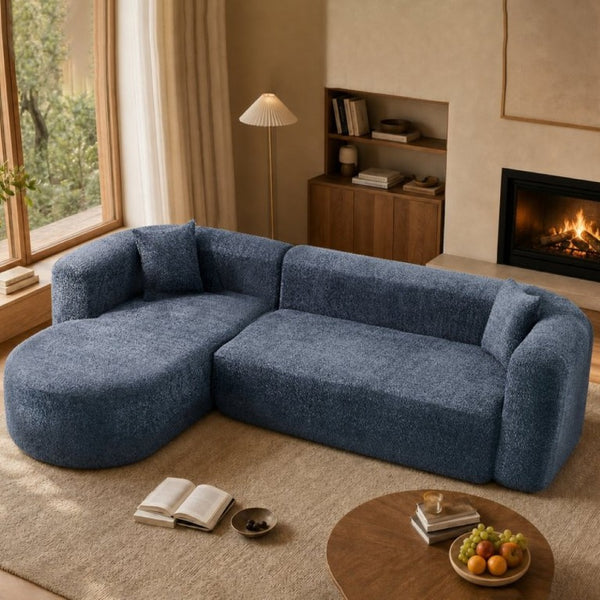 English Elm 109.4 Inch Chenille Modular Sectional Sofa with Deep Cushions for Living Rooms W5385S00027