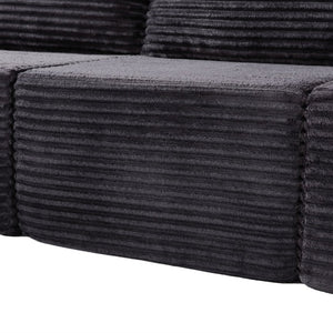 English Elm 131 Inch Modular Cloud Sofa with Memory Foam Fill and Two Ottomans for Living Rooms W5385S00041