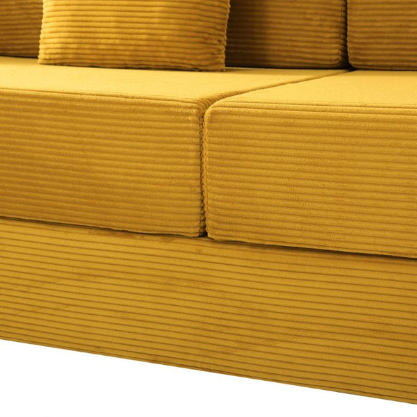 English Elm 108 Inch Modular Corduroy Sectional with Deep Cushioned Cloud Seating for Living Rooms W5385S00054